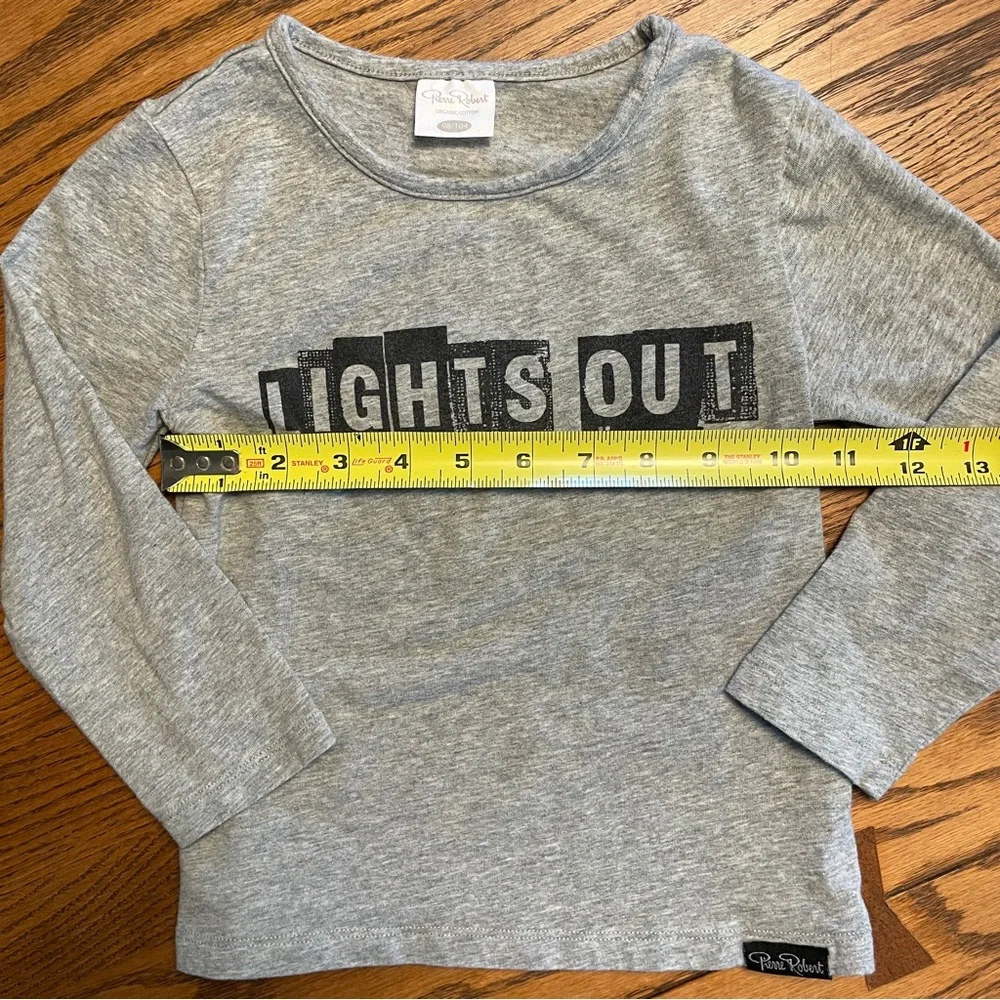 Gray 'Lights Out' Long Sleeve Kids Tee by